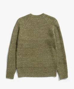KNITWEAR^Norse Projects Roald Wool Cotton Rib Sweater Sitka Green