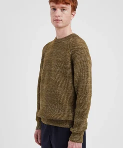 KNITWEAR^Norse Projects Roald Wool Cotton Rib Sweater Sitka Green