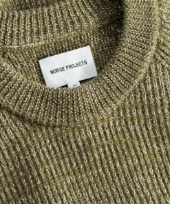 KNITWEAR^Norse Projects Roald Wool Cotton Rib Sweater Sitka Green