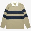 SWEATSHIRTS^Norse Projects Ruben Brushed Stripe LS Polo Elm