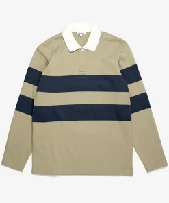 SWEATSHIRTS^Norse Projects Ruben Brushed Stripe LS Polo Elm