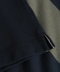 SWEATSHIRTS^Norse Projects Ruben Brushed Stripe LS Polo Dark Navy