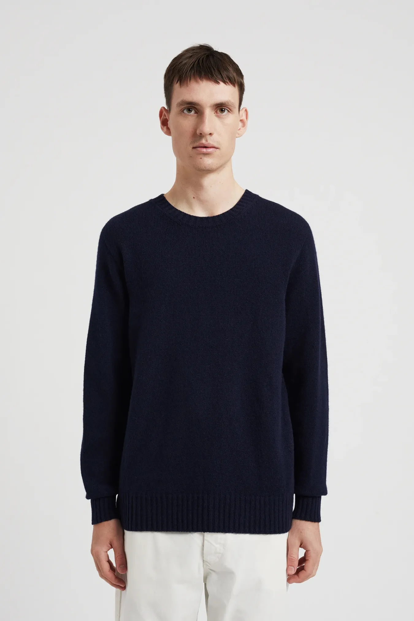 KNITWEAR^Norse Projects Sigfred Cashmere Sweater Dark Navy