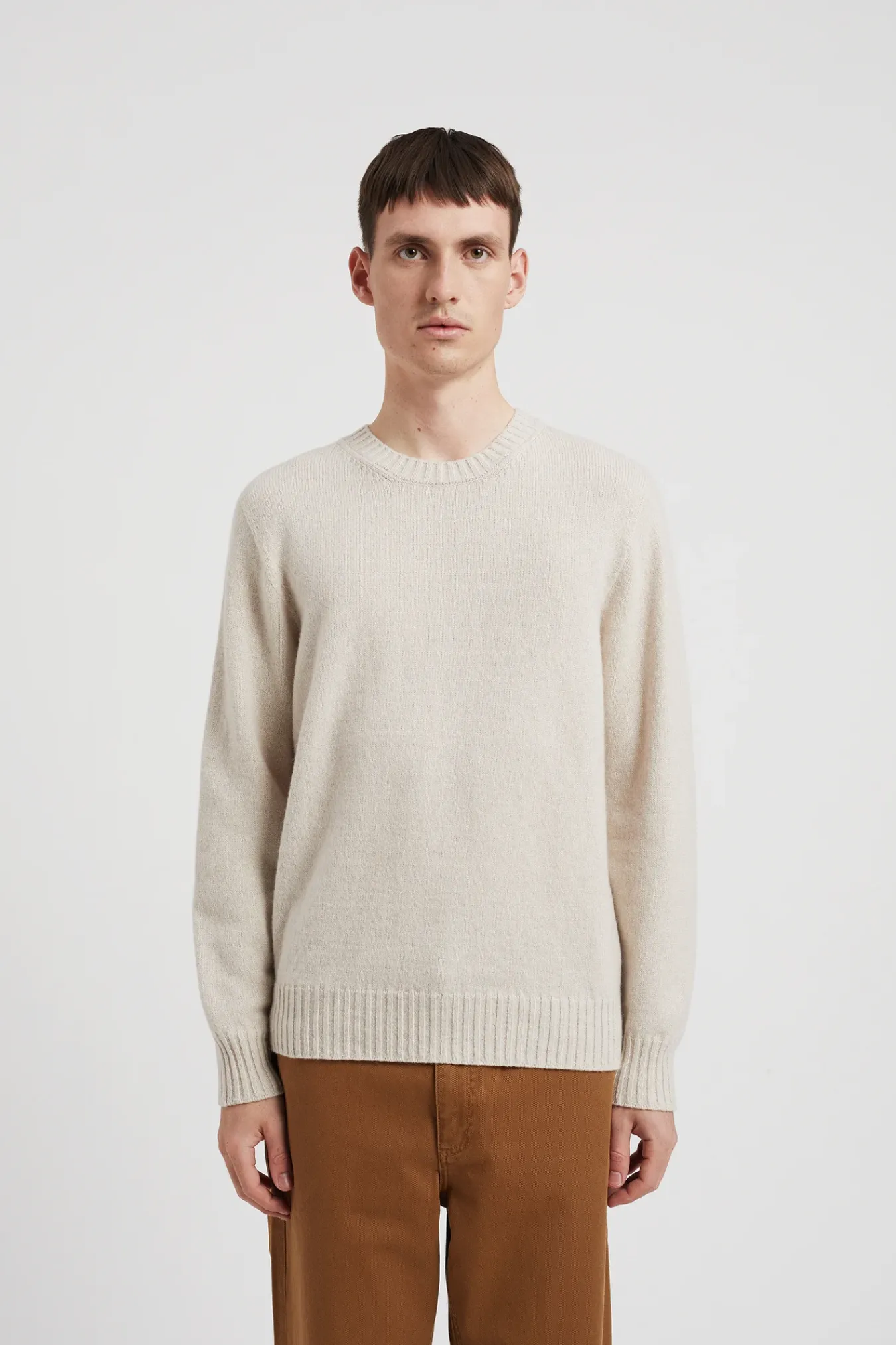 KNITWEAR^Norse Projects Sigfred Cashmere Sweater Ecru