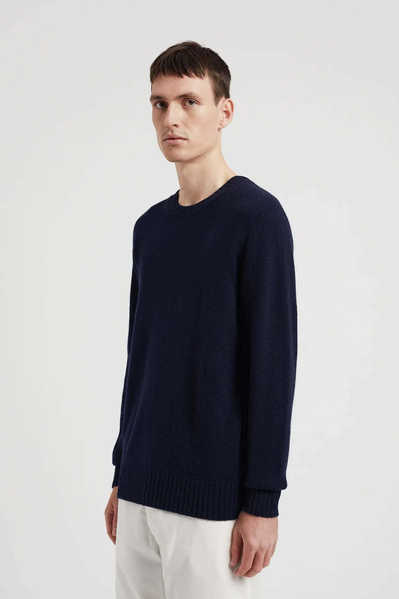 KNITWEAR^Norse Projects Sigfred Cashmere Sweater Dark Navy