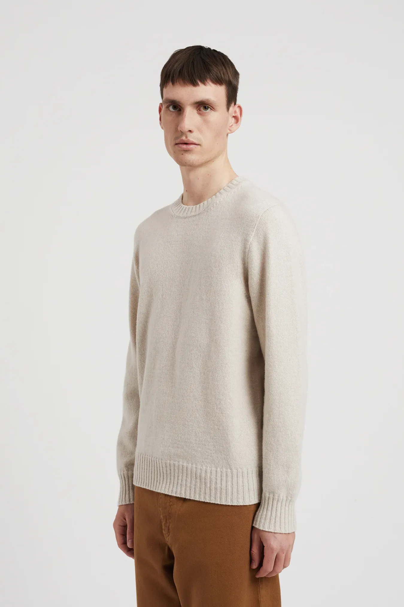 KNITWEAR^Norse Projects Sigfred Cashmere Sweater Ecru