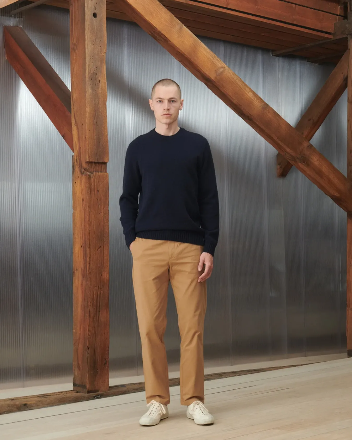 KNITWEAR^Norse Projects Sigfred Cashmere Sweater Dark Navy