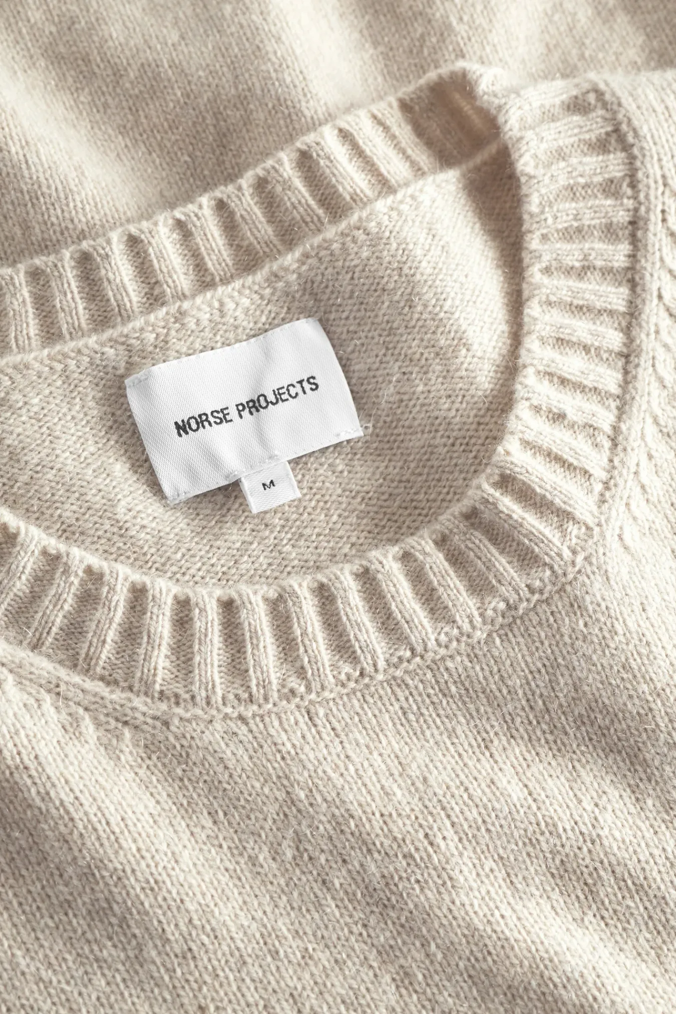 KNITWEAR^Norse Projects Sigfred Cashmere Sweater Ecru