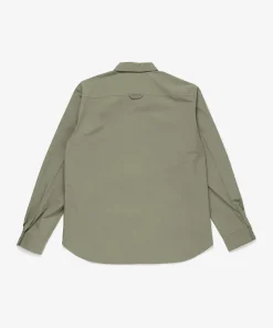 SHIRTING^Norse Projects Silas Tech Poplin Shirt Sediment Green