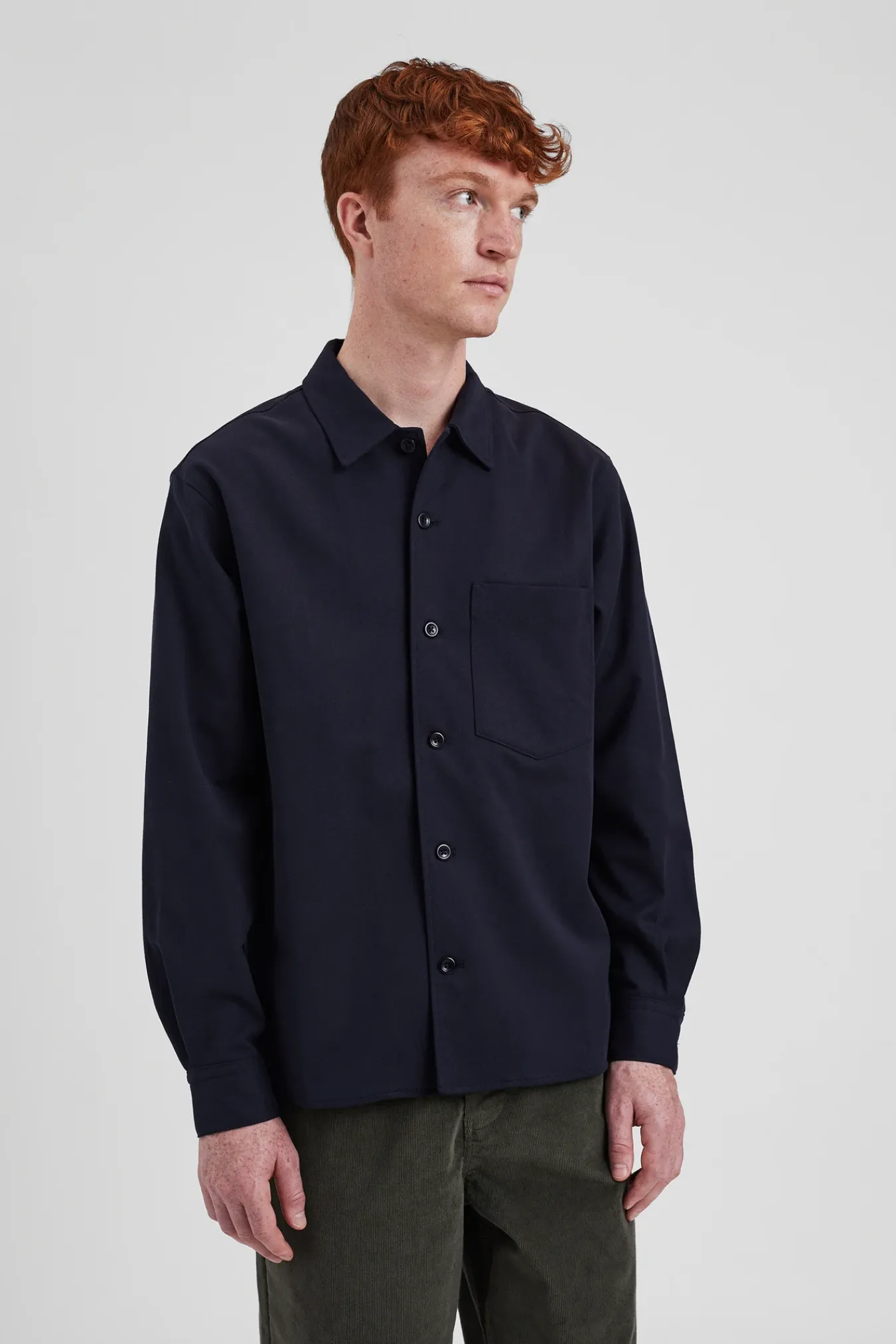 SHIRTING^Norse Projects Silas Tech Poplin Shirt Dark Navy
