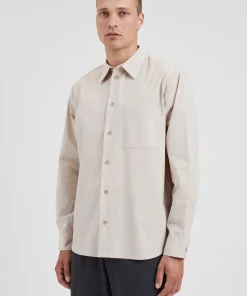 SHIRTING^Norse Projects Silas Tech Poplin Shirt Stone