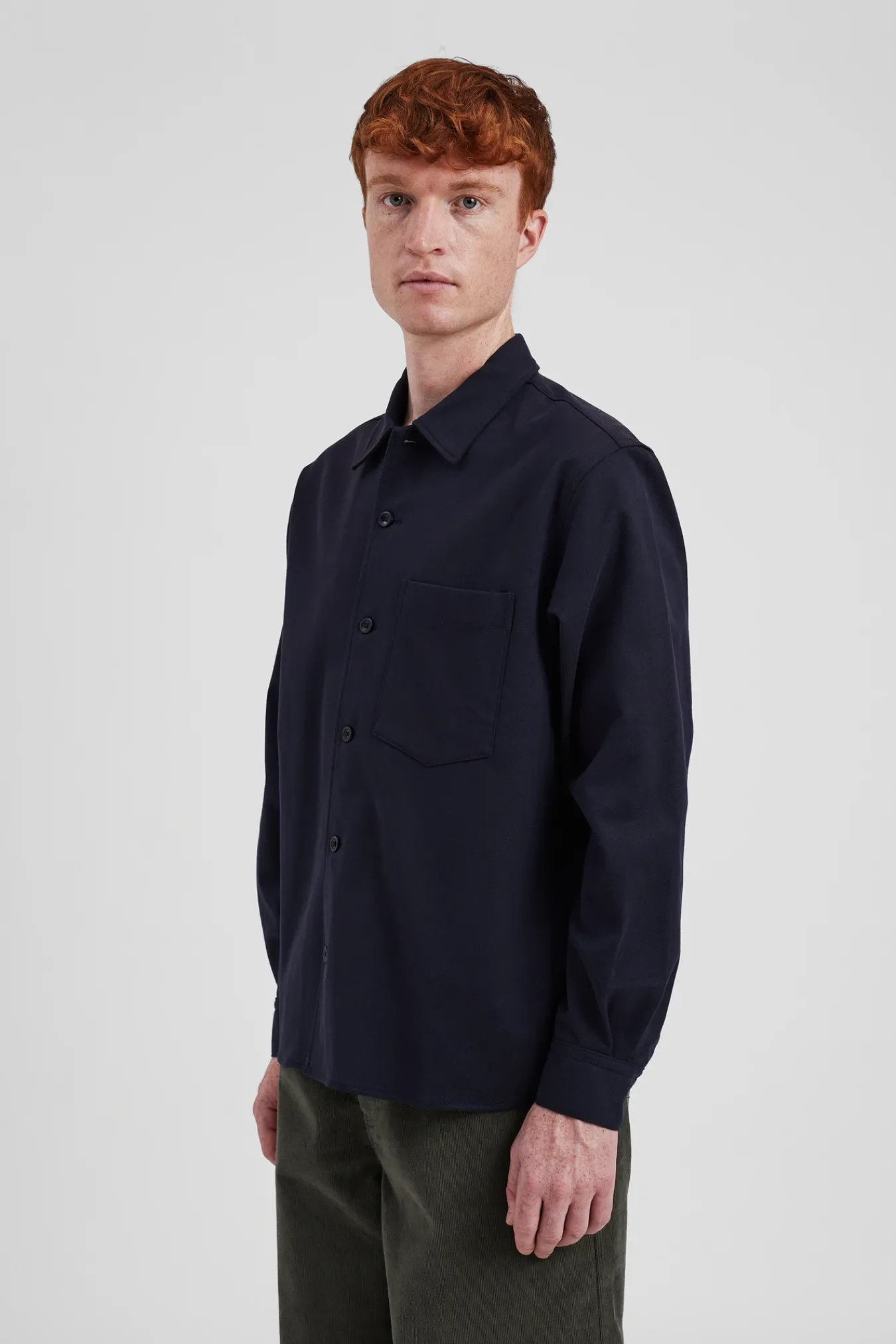 SHIRTING^Norse Projects Silas Tech Poplin Shirt Dark Navy