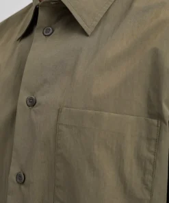 SHIRTING^Norse Projects Silas Tech Poplin Shirt Sediment Green