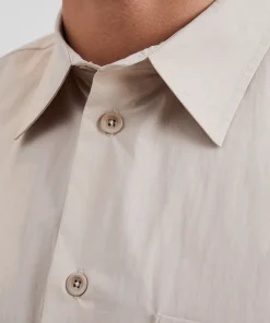 SHIRTING^Norse Projects Silas Tech Poplin Shirt Stone