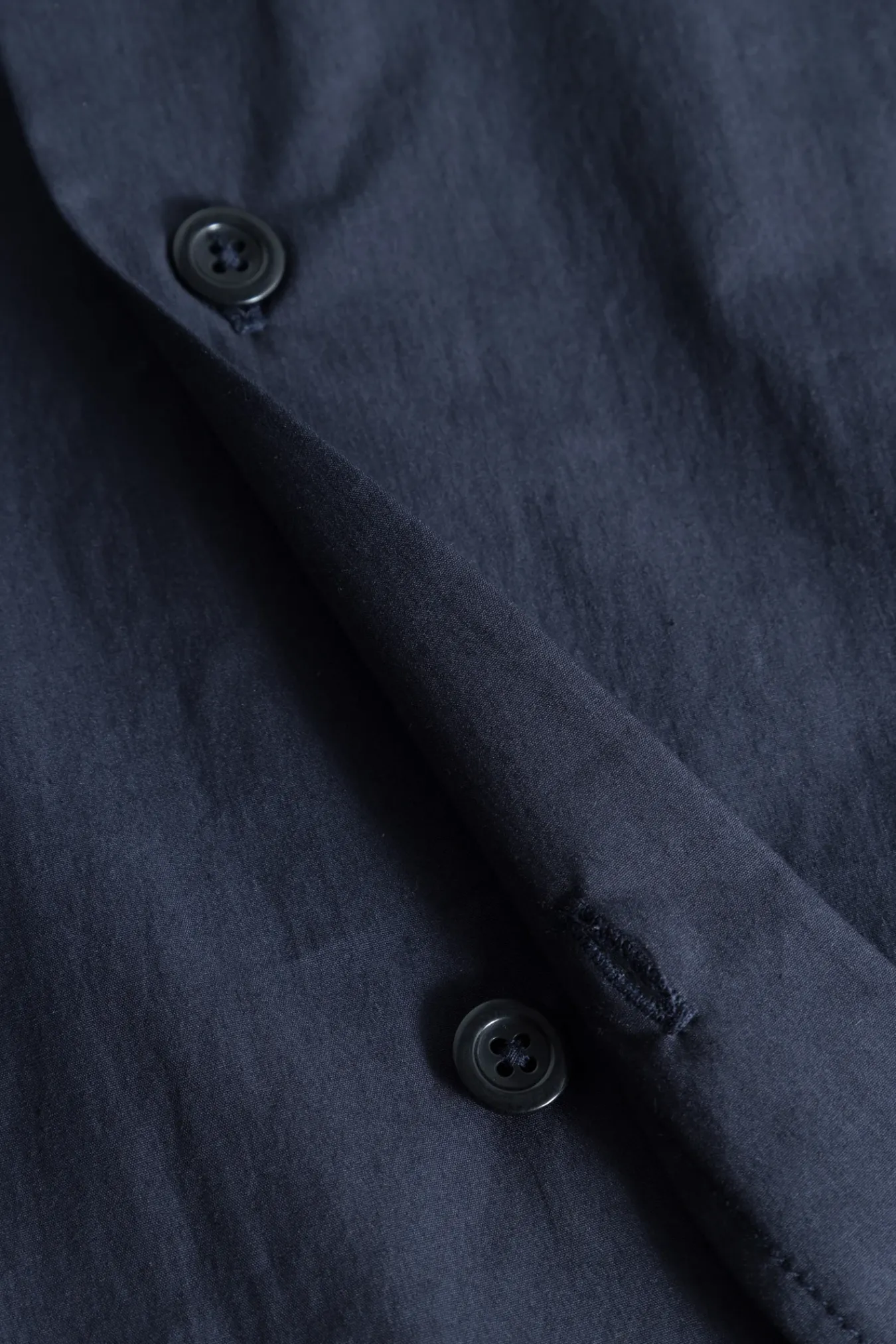 SHIRTING^Norse Projects Silas Tech Poplin Shirt Dark Navy