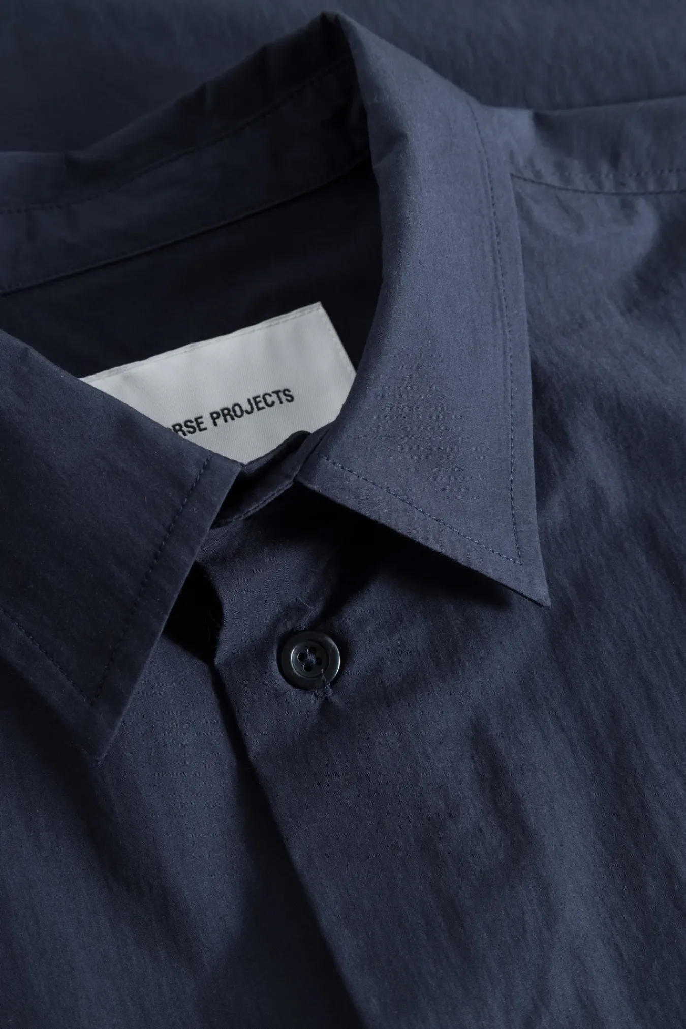SHIRTING^Norse Projects Silas Tech Poplin Shirt Dark Navy