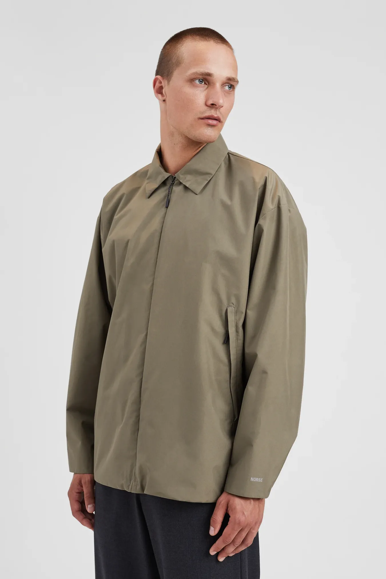 OUTERWEAR^Norse Projects Sten Gore-Tex Windstopper Insulated Shirt Jacket Sediment Green