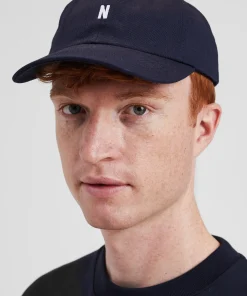 CAPS^Norse Projects Twill Sports Cap Dark Navy