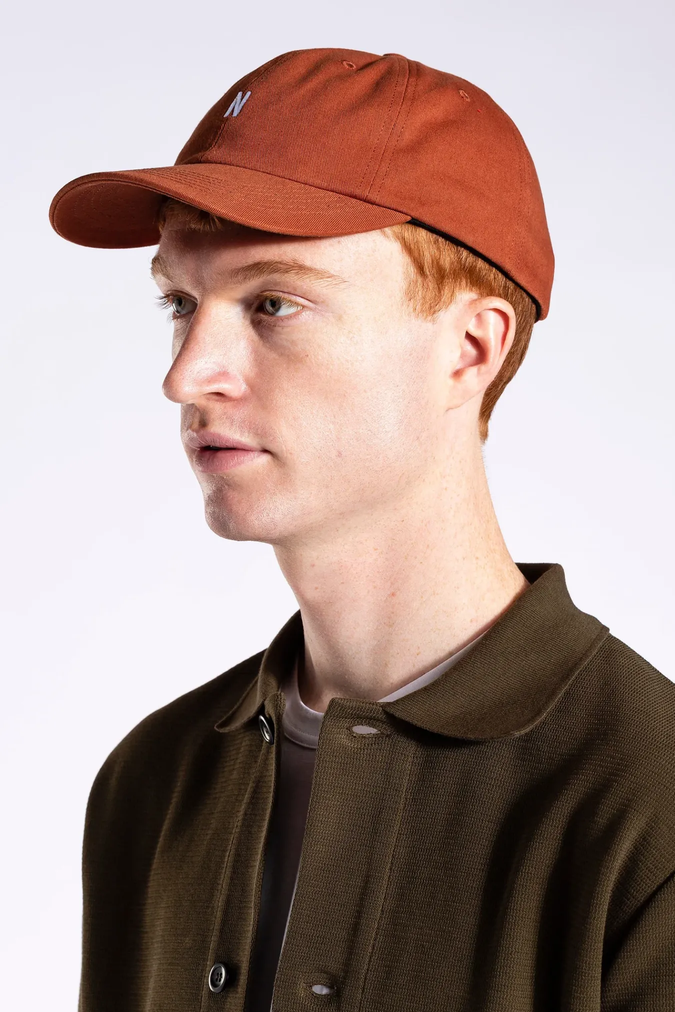 CAPS^Norse Projects Twill Sports Cap Burnt Ochre