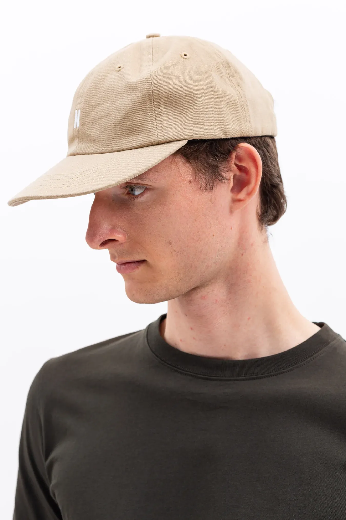 CAPS^Norse Projects Twill Sports Cap Marble white