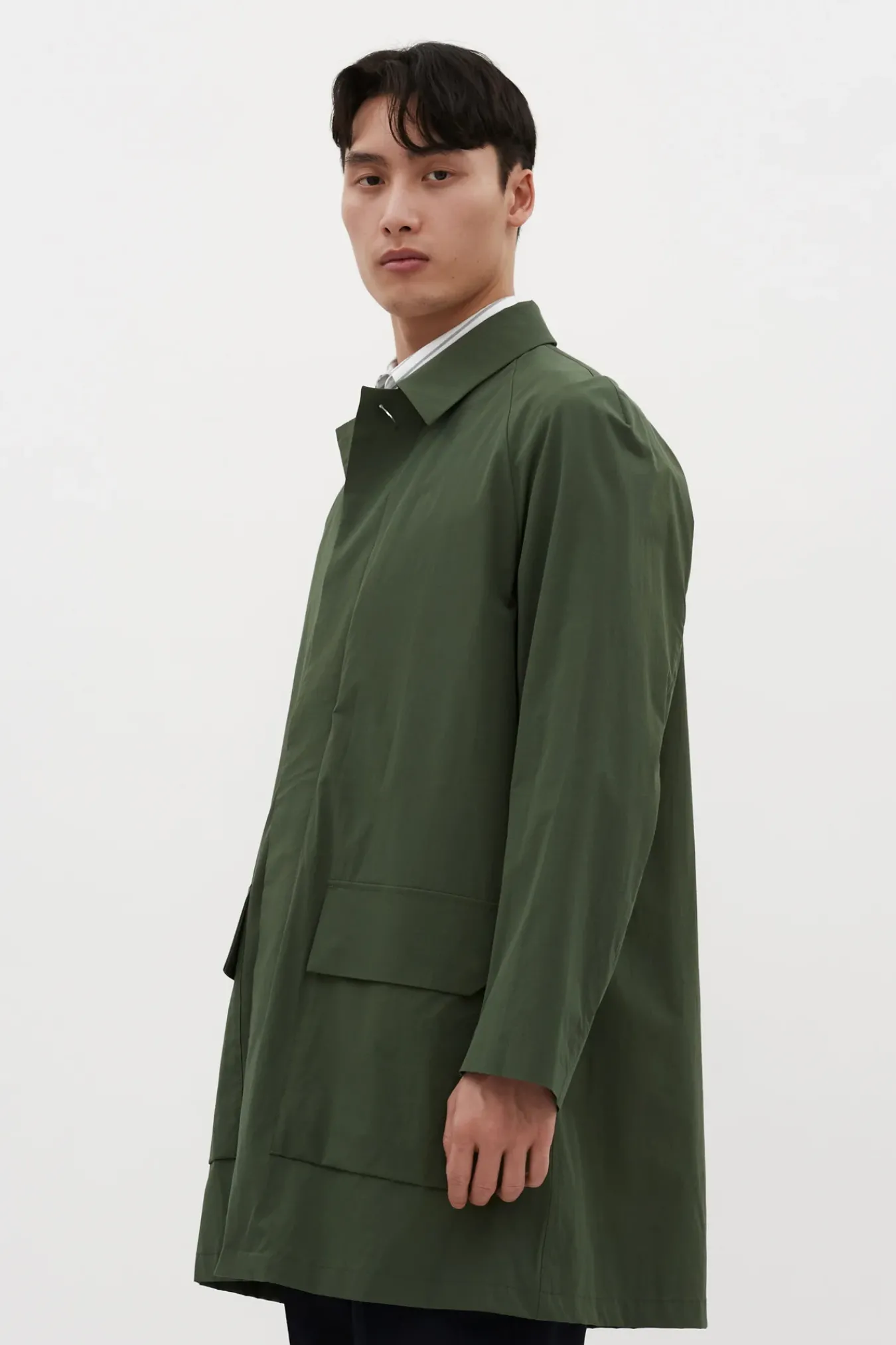 OUTERWEAR^Norse Projects Vargo Travel Light Raglan Mac Spruce Green