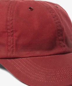 CAPS^Norse Projects Wax 6-Panel Cap Burgundy
