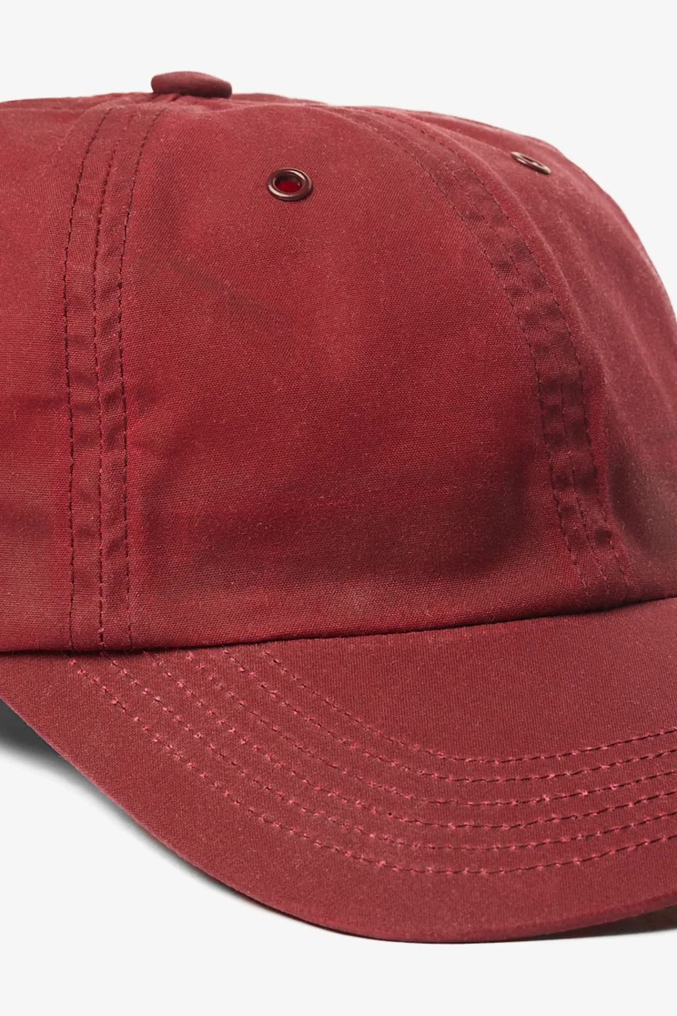 CAPS^Norse Projects Wax 6-Panel Cap Burgundy