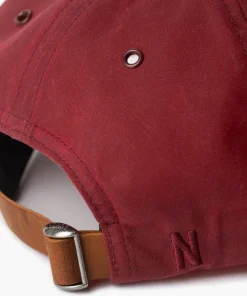 CAPS^Norse Projects Wax 6-Panel Cap Burgundy