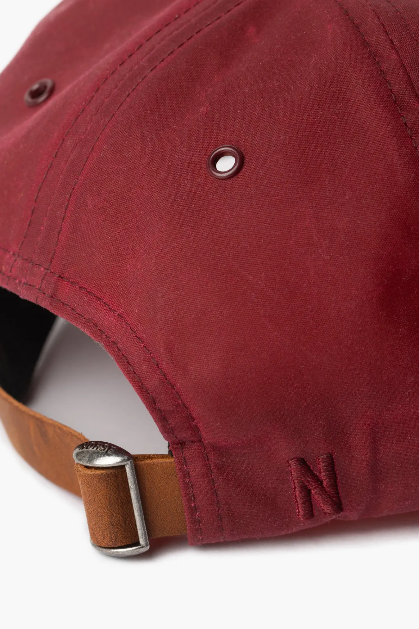 CAPS^Norse Projects Wax 6-Panel Cap Burgundy