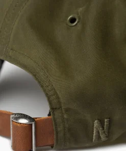 CAPS^Norse Projects Wax 6-Panel Cap Beech Green